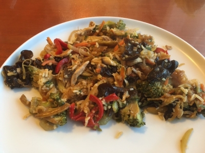 Sült zöldségek rizzsel